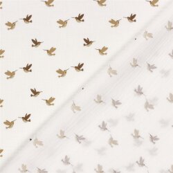 Musselin kleine Kolibris - creme