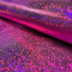 Folienjersey Schlangenmuster Uni - pink