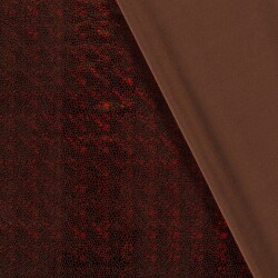 Folienjersey Schlangenmuster Uni - bronze