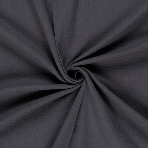 Musselin Uni *Marie* - rauch grau
