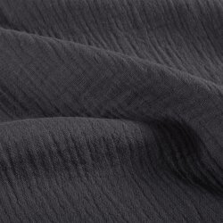 Musselin Uni *Marie* - rauch grau