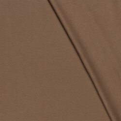Baumwolljersey Uni *Gaby* Bio~Organic - taupebraun