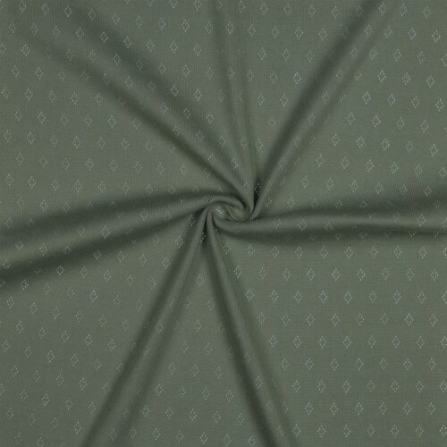 Feinstrickjersey *Vera* Lochmuster - altgrün