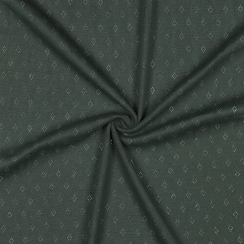 Feinstrickjersey *Vera* Lochmuster - dunkelgrün