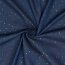 Jeansstoff bunte Glitzerherzen - dunkel jeansblau