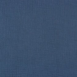 Musselin Uni *Gerda* BIO~Organic - indigoblau