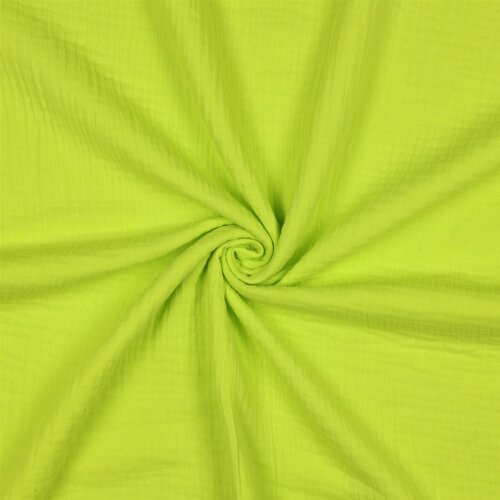 Musselin Uni *Gerda* BIO~Organic - Neon gelb