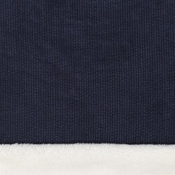 Cordstoff mit Fellabseite - dunkelblau