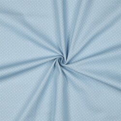 Baumwollpopeline 2mm Punkte - hellblau