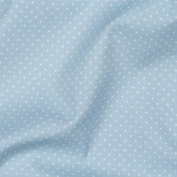 Baumwollpopeline 2mm Punkte - hellblau