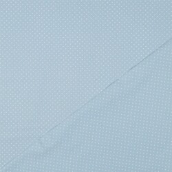 Baumwollpopeline 2mm Punkte - hellblau