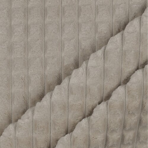 Velur-Dekostoff-Quadrat - sand