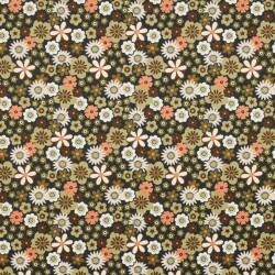 Feincord Blumen - dunkeloliv