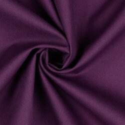 Baumwollpopeline *Vera* Uni - aubergine