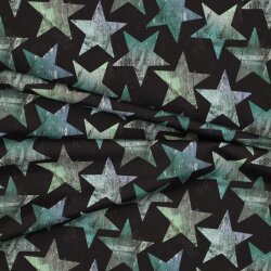 Softshell Digital bunte Sterne - schwarz