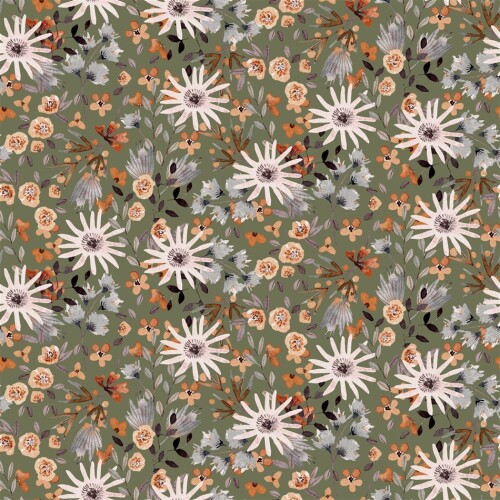 Ganzjahressweat Digital StrohBlumen - salbei