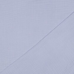 Dreilagiger Baumwoll Musselin Bio~Organic - hellblau