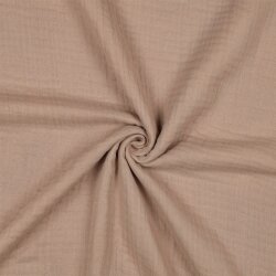 Dreilagiger Baumwoll Musselin Bio~Organic - helltaupe