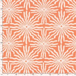 Baumwoll Viskose Mix Leinenoptik Sonnen - orange