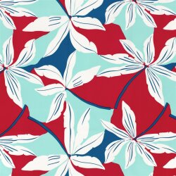Baumwollsatin XXL Blumen - indigo