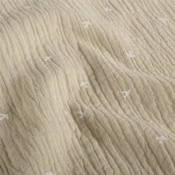 Musselin kleine Schwalben - hellbeige
