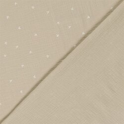 Musselin kleine Schwalben - hellbeige