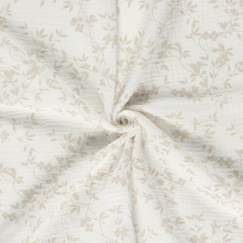 Musselin zarte Zweige - creme