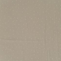 Musselin kleine Punkte - hellbeige