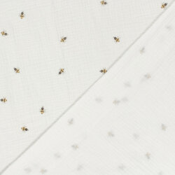 Musselin kleine Bienchen - creme