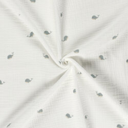 Musselin kleiner Blauwal - creme