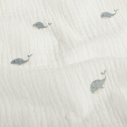 Musselin kleiner Blauwal - creme