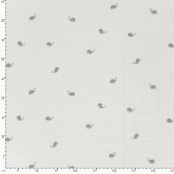 Musselin kleiner Blauwal - creme