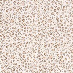 Musselin Digital Leopunkte - creme
