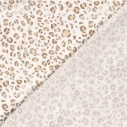 Musselin Digital Leopunkte - creme