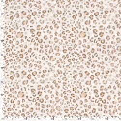 Musselin Digital Leopunkte - creme
