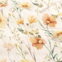 Musselin Digital Herbstwiese - creme
