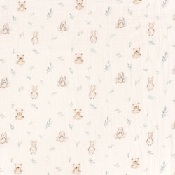 Musselin Digital süsse Kuscheltiere - creme