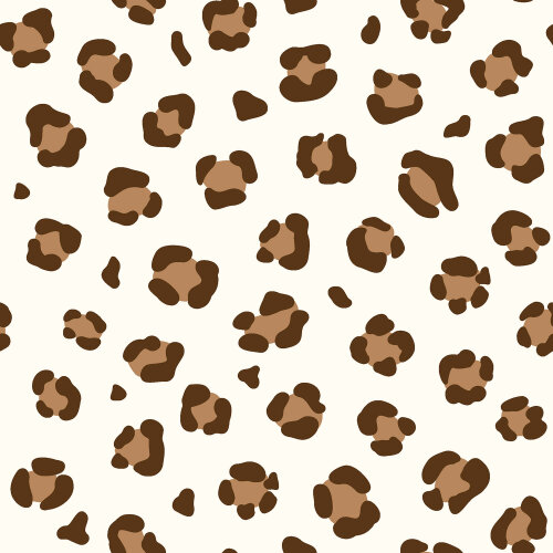 Baumwollpopeline grosse Leotupfen - creme