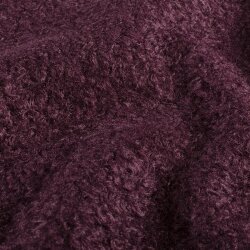 Bouclé Mantelstoff *Marie * Uni - aubergine