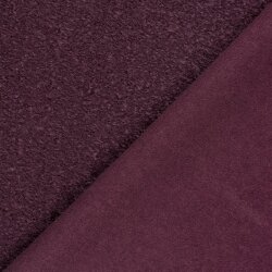 Bouclé Mantelstoff *Marie * Uni - aubergine