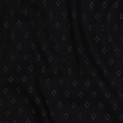 Feinstrickjersey *Vera* Lochmuster - schwarz
