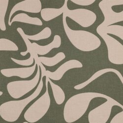 Canvas vintage Blätter - dunkeloliv
