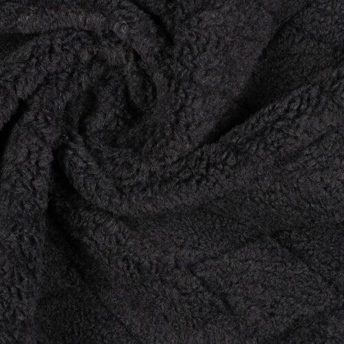Teddystoff DIAMOND - dunkelgrau