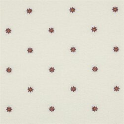 Teddystoff Bestickt Gänseblümchen - creme