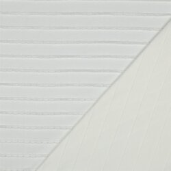 Baumwolljersey Rüschen - cremeweiß