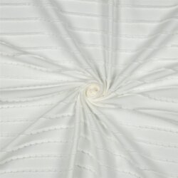 Baumwolljersey Rüschen - weiß