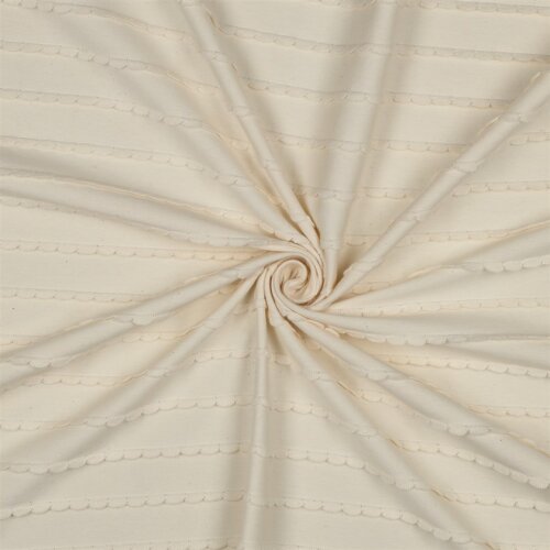 Baumwolljersey Rüschen - natur