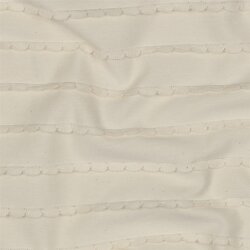 Baumwolljersey Rüschen - natur