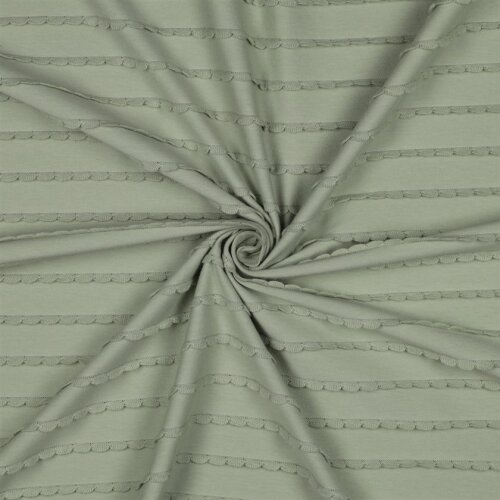 Baumwolljersey Rüschen - salbei