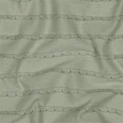 Baumwolljersey Rüschen - salbei